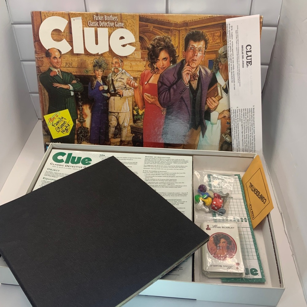 Vintage Parker Brothers Clue Classic Detective Game 00045 Complete - Picture 4 of 9